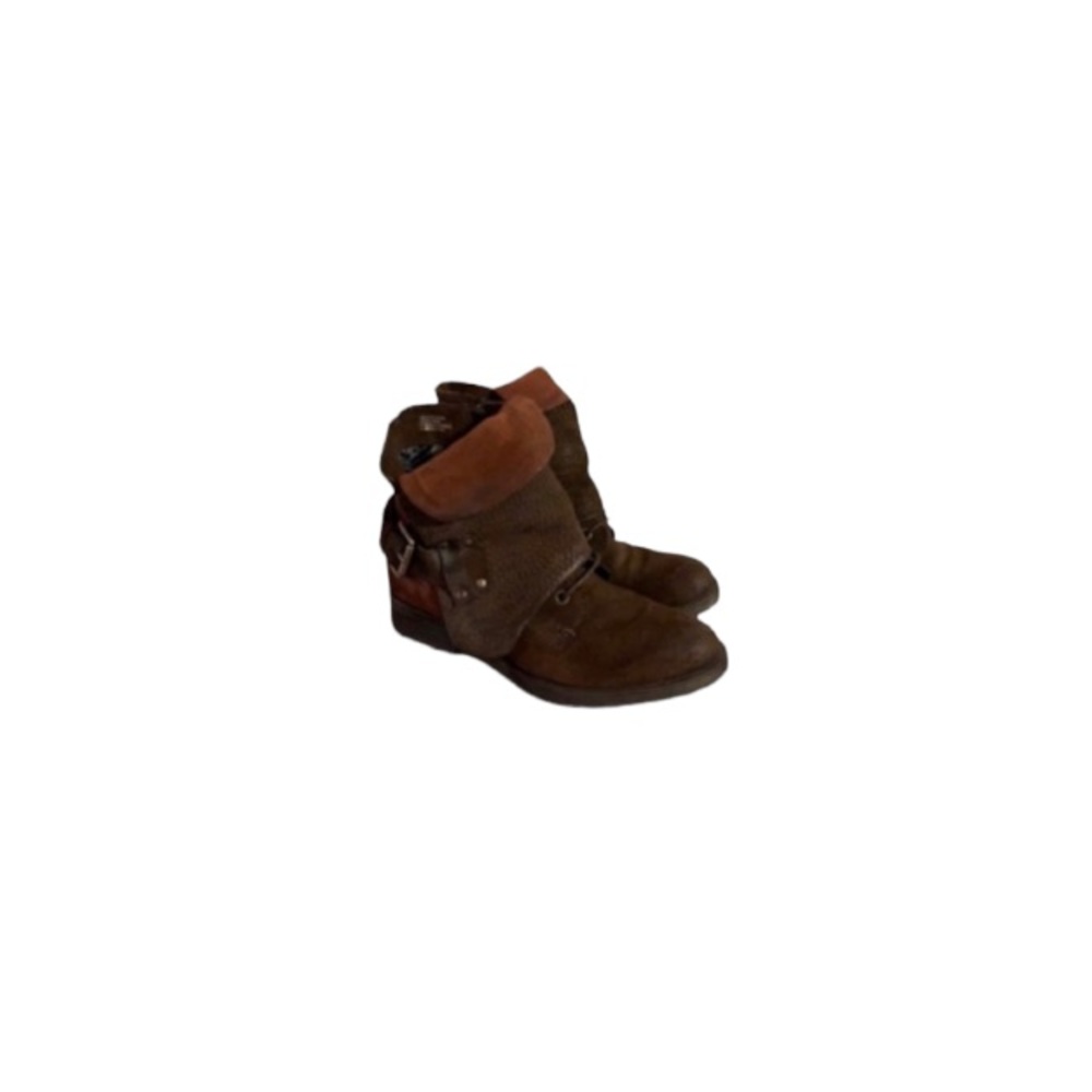 Miz Mooz Brown Leather Boho Booties - Women’s Size 37